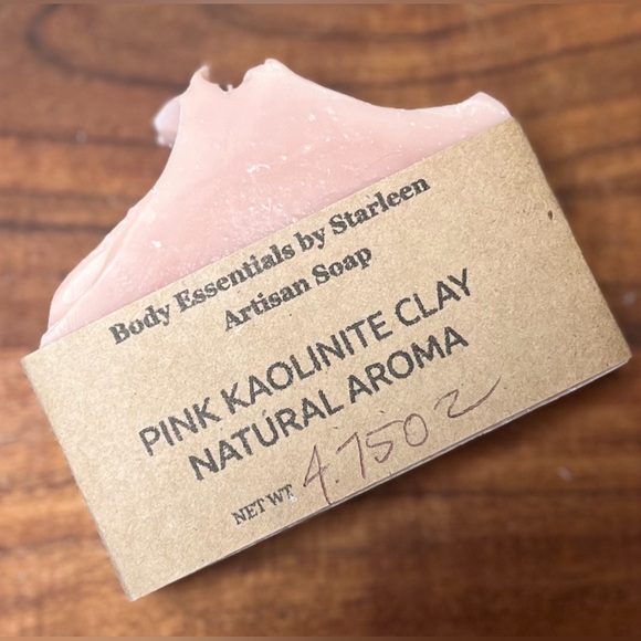 Handcrafted Soap - Artisan, Pink Kaolinite Clay Unscented - Picture 2 of 4